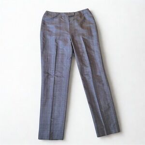 Carlisle 100% Silk Plaid Evening Pants Lavender Purple Shimmer Size 12